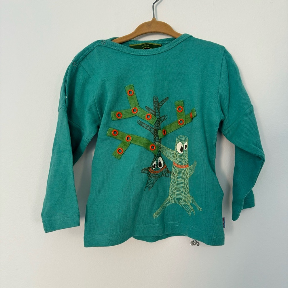NWT Oilily Green Long Sleeve Top (2-3T)
